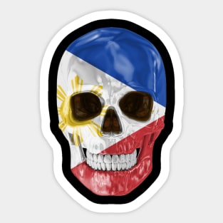 Philippines Flag Skull - Gift for Filipino With Roots From Philippines Sticker